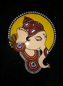 ganesha glass paintings