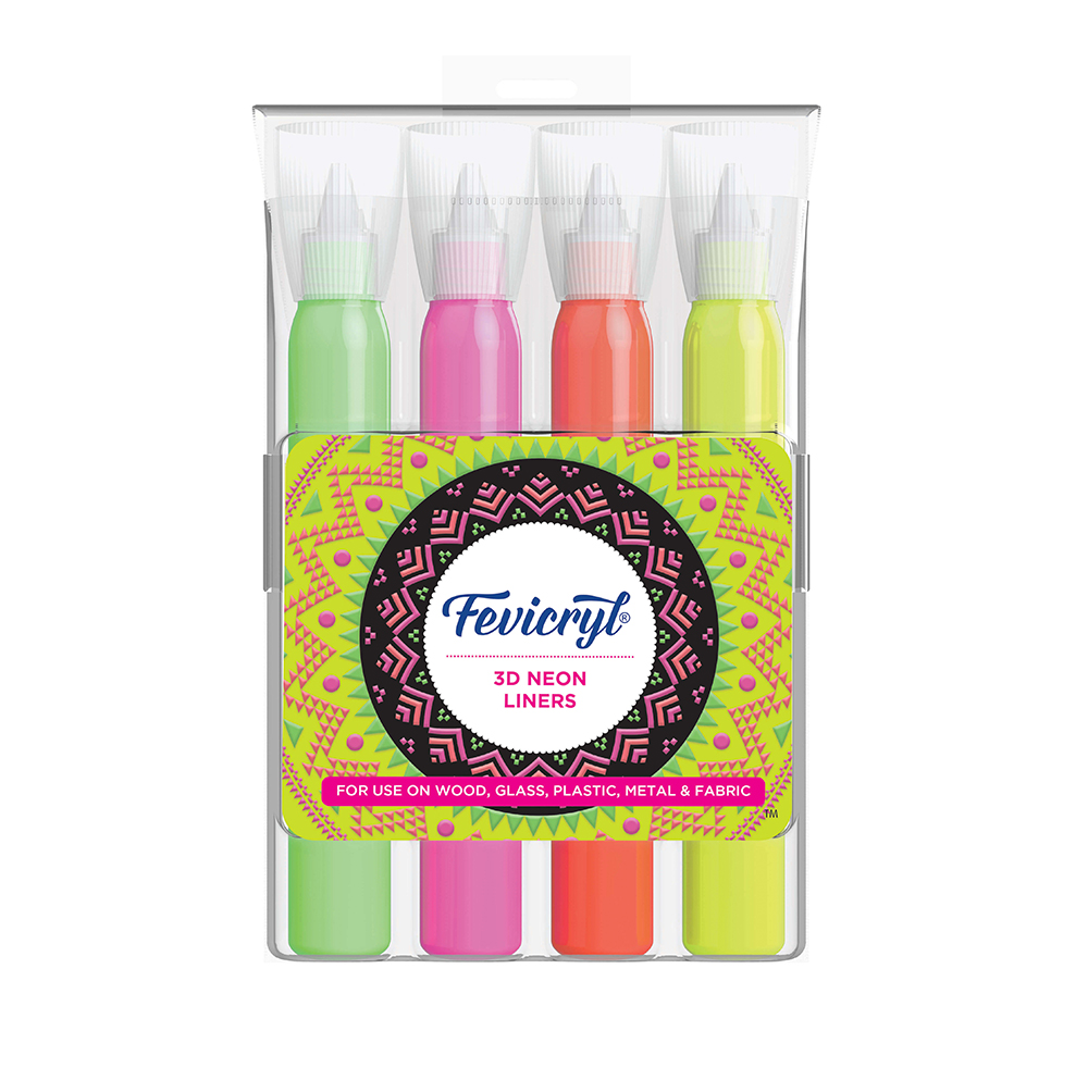 Fevicryl Neon Acrylic Colour 500ml – Neon Pink 18 –  –  Colourful Stationery Sellers